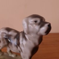 Бъргарска порцеланова фигура Куче 1960 г статуетка, снимка 7 - Статуетки - 44020444