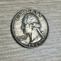 1/4 долар (Quarter Dollar) 1964 г D, САЩ - сребърна монета, снимка 1 - Нумизматика и бонистика - 44893882