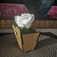 Малка кашпа със сапунена роза и скандинавски мъх , снимка 2 - Подаръци за жени - 36437529