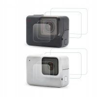 Стъклени протектори за GoPro Hero 7 White/Silver, За екрана и обектива, снимка 1 - Чанти, стативи, аксесоари - 27762801