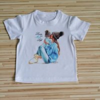 Тениска по дизайн и надпис на клиента.Също и за малки деца и бебета, снимка 8 - Тениски - 32606410