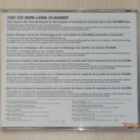 Почистващ диск за CD и DVD плеъри - TDK CD Rom Lens Cleaner, снимка 2 - CD дискове - 39266575