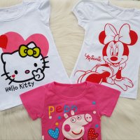 Тениска Peppa Pig,  Hello Kitty, Miney Mays, снимка 6 - Детски тениски и потници - 28244109