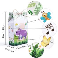 Зоо Диви Джунгла животни картонена кутия за лакомства подаръци рожден ден парти картонени кутийки, снимка 3 - Други - 32854614