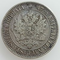 Монета Финландия 2 Марки 1865 г. Александър II  /3, снимка 2 - Нумизматика и бонистика - 37861144