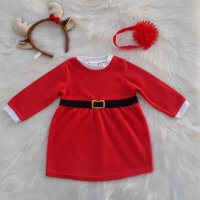 Детска Коледна рокля H&M 9-12 , снимка 12 - Бебешки рокли - 42950882