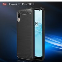 Huawei Y6 Pro 2019 - Удароустойчив Кейс Гръб CARBON, снимка 3 - Калъфи, кейсове - 32643605
