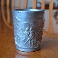 Малка чаша- шот от калай , снимка 3 - Антикварни и старинни предмети - 38299066