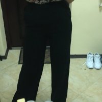 Черен панталон с широки крачули, снимка 8 - Панталони - 28184214