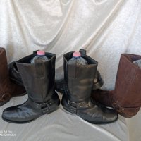 мото тиин боти,УНИСЕКС БОТУШИ черни, 42 - 43, BIKER BOOTS, рокер боти, чопър, хард, снимка 12 - Мъжки ботуши - 43905915