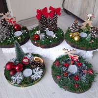 Коледни свещници , снимка 1 - Декорация за дома - 43231870
