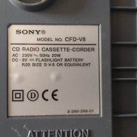 Радиокасетофон CD SONY CFD-V8, снимка 7 - Радиокасетофони, транзистори - 40754810