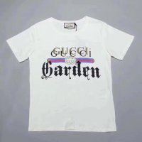 Мъжка тениска G U C C I Гучи Garden White Rhinestones XL, снимка 4 - Тениски - 34941949