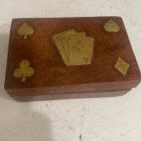 кутия с медни/бронзови елементи, снимка 1 - Антикварни и старинни предмети - 33617114