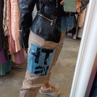 Дамски карго панталон в бежов цвят, снимка 2 - Панталони - 43759583
