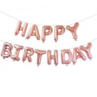 Украса за рожден ден Балони от фолио с надпис Happy Birthday 40 см, снимка 1 - Други - 33635781