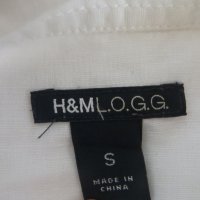 Мъжка риза с къс ръкав от лен H&M LOGG, снимка 3 - Ризи - 26544280