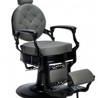 Бръснарски стол Check - кафяв/черен/сив, снимка 3 - Бръснарски столове - 36834559