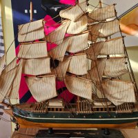 дървен макет на кораб титаник -цена 220 лв размер 80 на 65см височина, снимка 8 - Антикварни и старинни предмети - 43745899