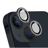 Протектор с камъни за Камера iPhone 15 Pro Max, Черен, снимка 1 - Фолия, протектори - 43033525
