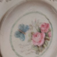 Винтидж картина в рамка с чиния с рисунък, снимка 4 - Декорация за дома - 37577266