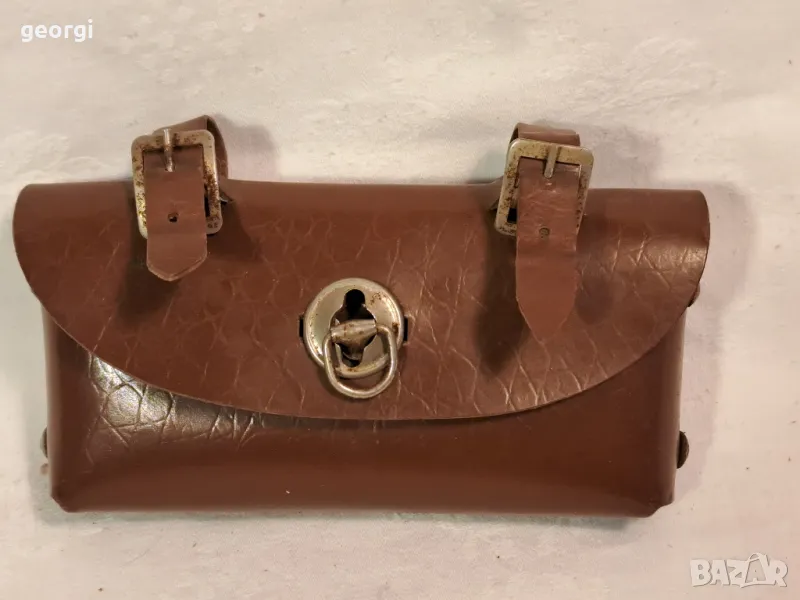 ретро кожена чантичка за велосипед   21/2, снимка 1