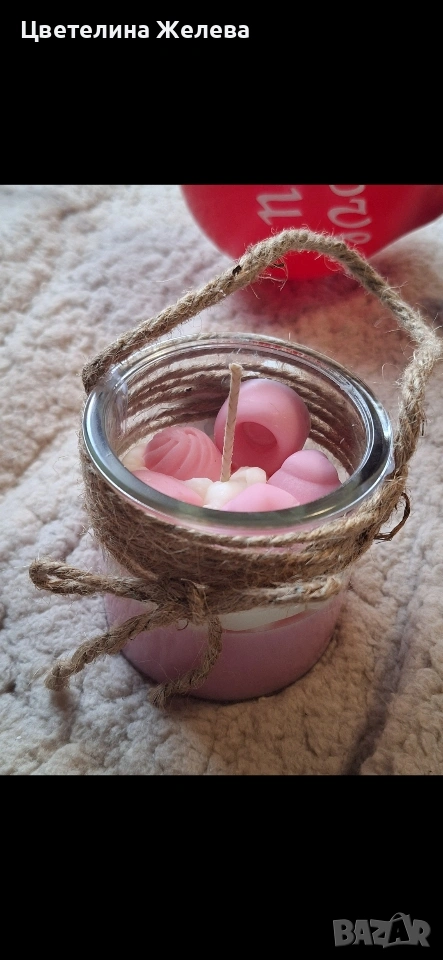 Свещ от соев восък , снимка 1