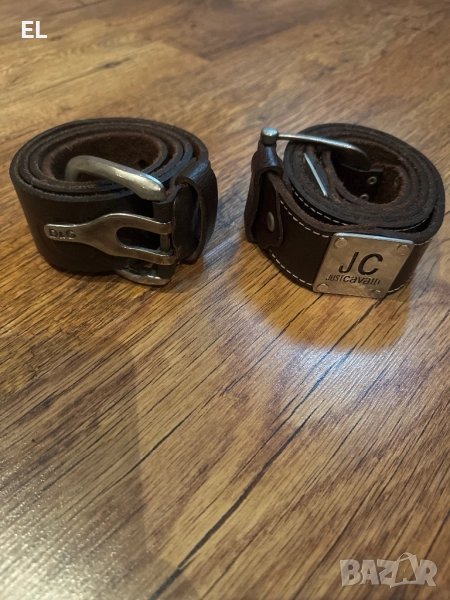 Два броя мъжки колани 100%кожа , снимка 1