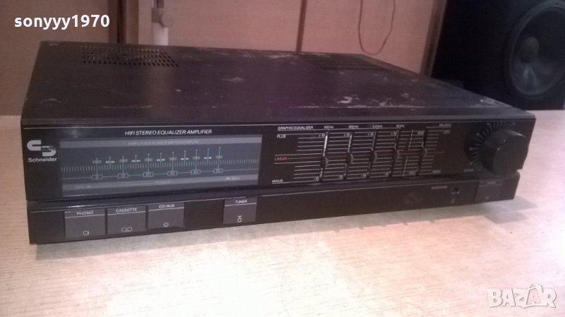 schneider 6145ea-hifi stereo equalizer amplifier-внос франция, снимка 1