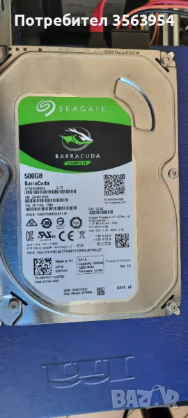 Хард диск SEGEATE BarraCuda ST500DM009 500GB SATA, снимка 1