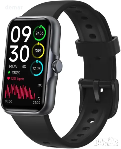 FORHAPAY Фитнес тракер часовник, 1,47" смарт часовник със сърдечен ритъм, монитор за сън, IP68, снимка 1