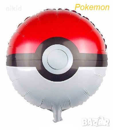 Pokemon Пикачу Покемон кръгъл фолио фолиев балон хелий или въздух парти рожден, снимка 1