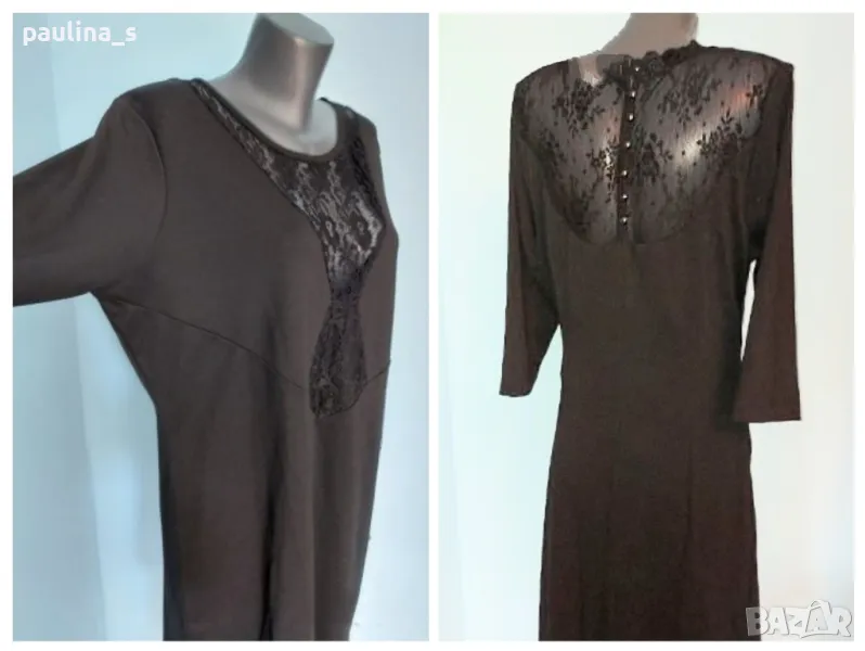 Два броя / Различни модели / Черна рокля за повод с дантела "Zizzy" и "Kaffe" / голям размер , снимка 1