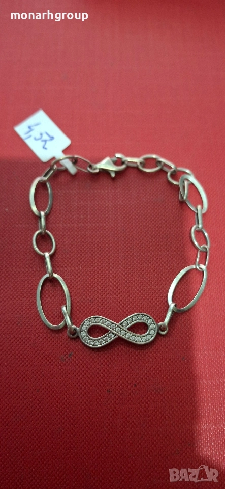 Сребърна гривна, снимка 1