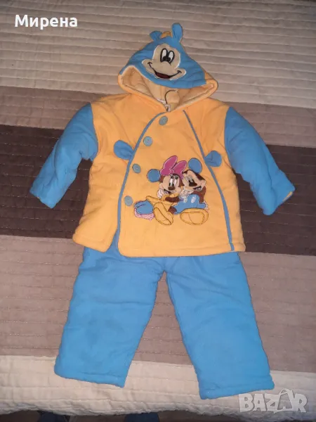 Чисто ново зимно ватирано комплектче за 1-2 год., снимка 1