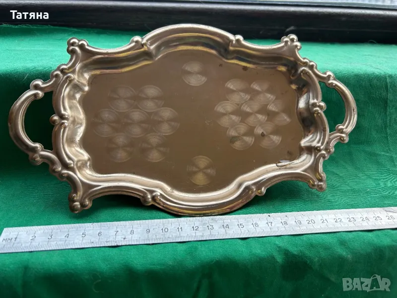 Поднос винтидж от неръждаема стомана, снимка 1