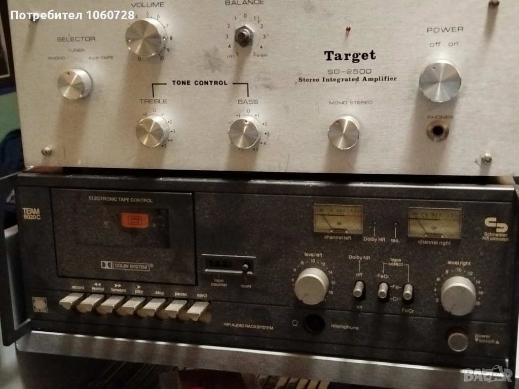 Дек Schneider TEAM6020C (проф.), усилвател Target SD-2500 (ремонт), дек Sony TC-K35 (ремонт), снимка 1