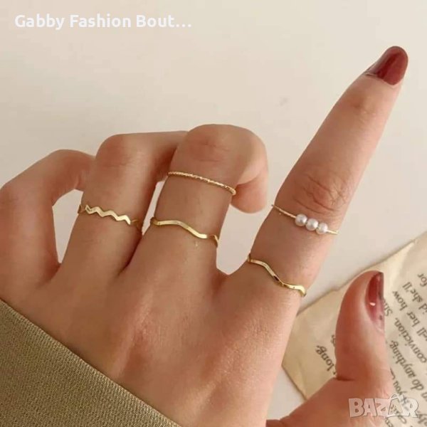 пръстени от медицинска стомана с 18к златно покритие , снимка 1