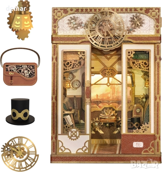 Комплект кътче за книги Tonecheer: 3D пъзел - кабина на влак, снимка 1