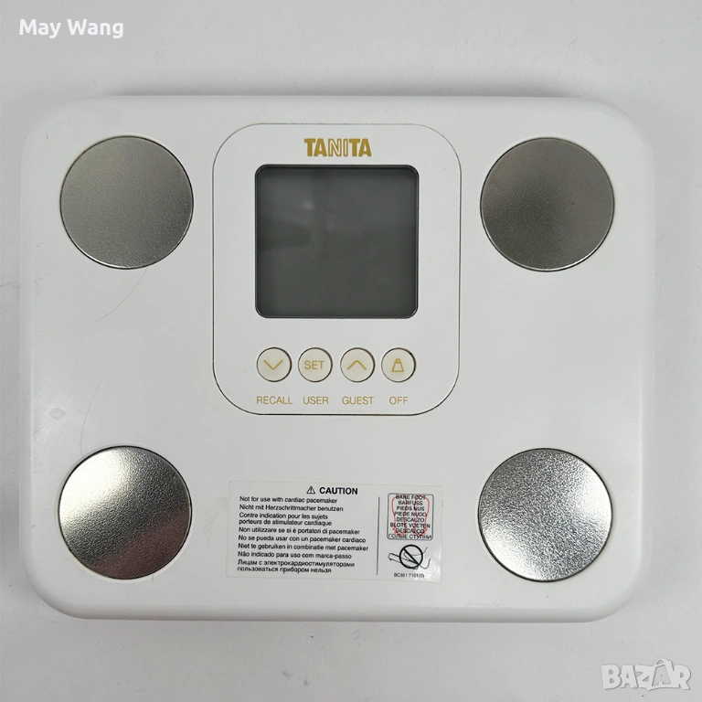 Електронен кантар анализатор Tanita BC730, за измерване на мазнините в тялото, Бял, снимка 1