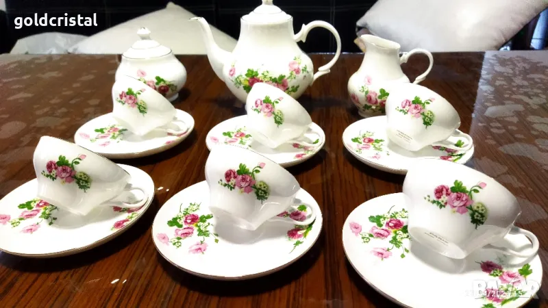 фин костен порцелан Франция чаши за кафе чай , снимка 1