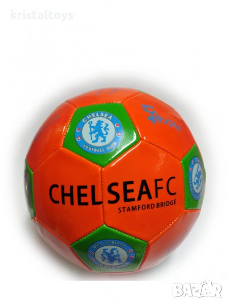 Футболна кожена топка за игра на футбол за фенове на отбор Челси, снимка 1