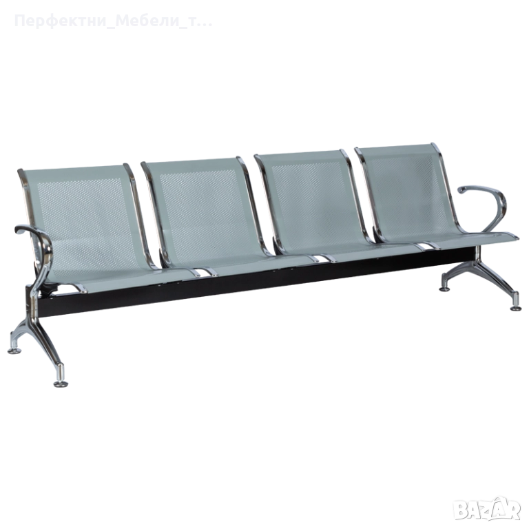 Метална посетителска пейка за чакалня 5 места,пейка петица,пейка за 5 човека, снимка 1