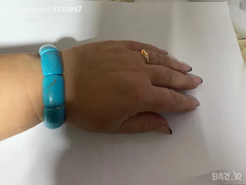 Гривна от естествен тюркоаз , снимка 1