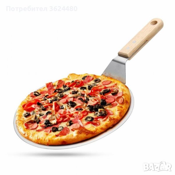 Лопатка за пица с дървена дръжка, снимка 1