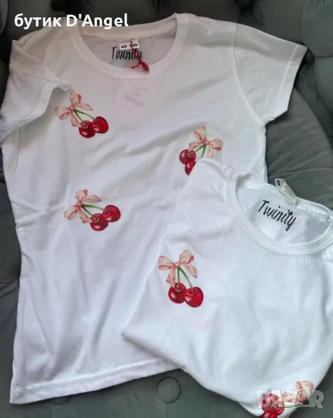 Детска тениска с черешки, снимка 1