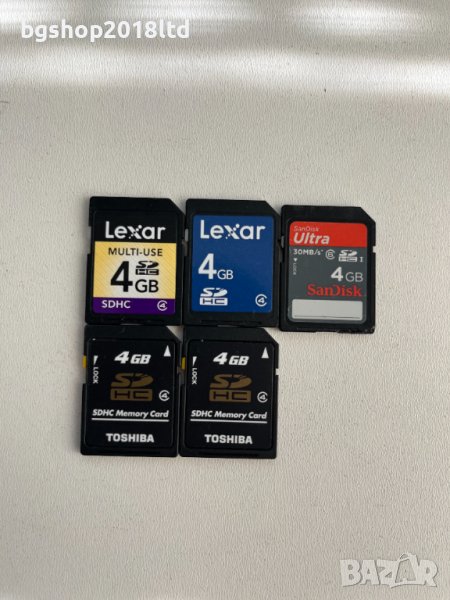 Mini SD 4GB - SanDisk,Lexar,Toshiba, снимка 1