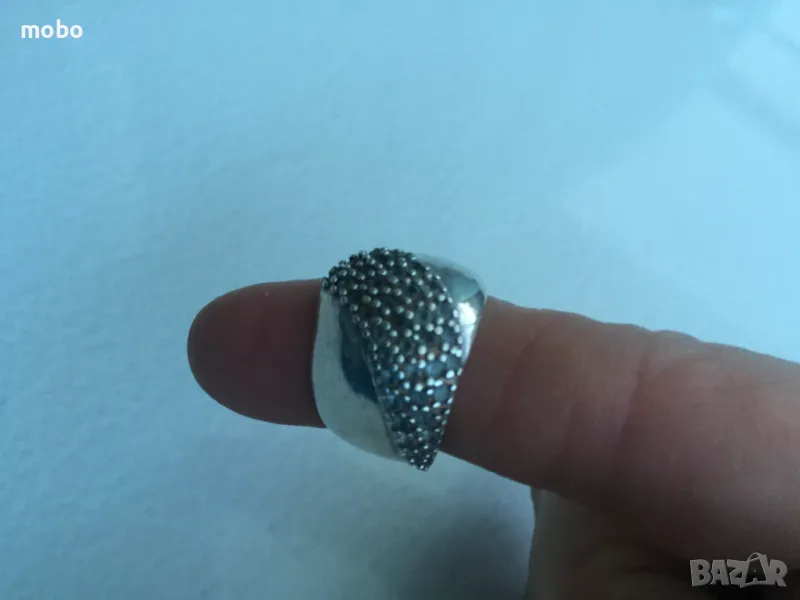 Красив нов сребърен пръстен с цирконий, общо тегло 6.37г , проба 925, снимка 1