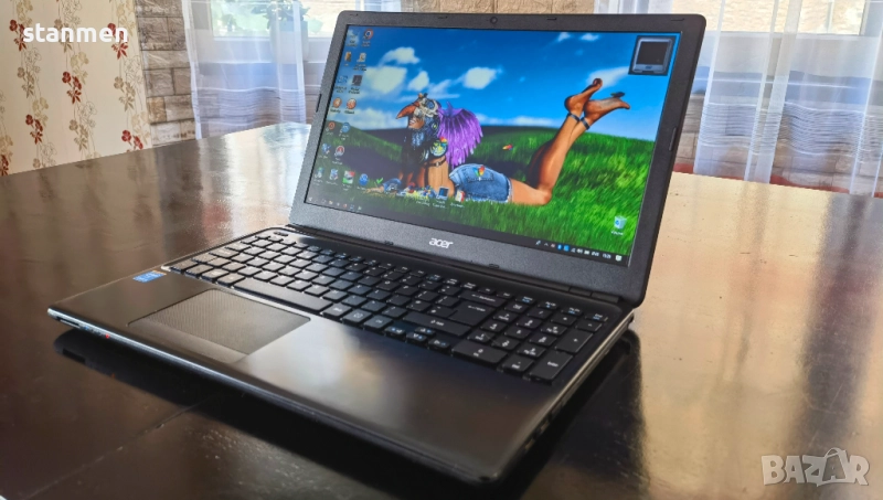 Продавам лаптоп Acer Aspire E1-572/мат15.6сКам/i5up2.6ghz/4gb/1TB/3чБат/DVDrw/Профилактиран  , снимка 1
