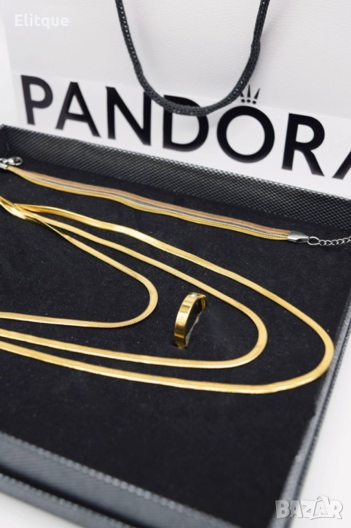 Комплект бижута от 3 части: колие, гривна и пръстен  , снимка 1